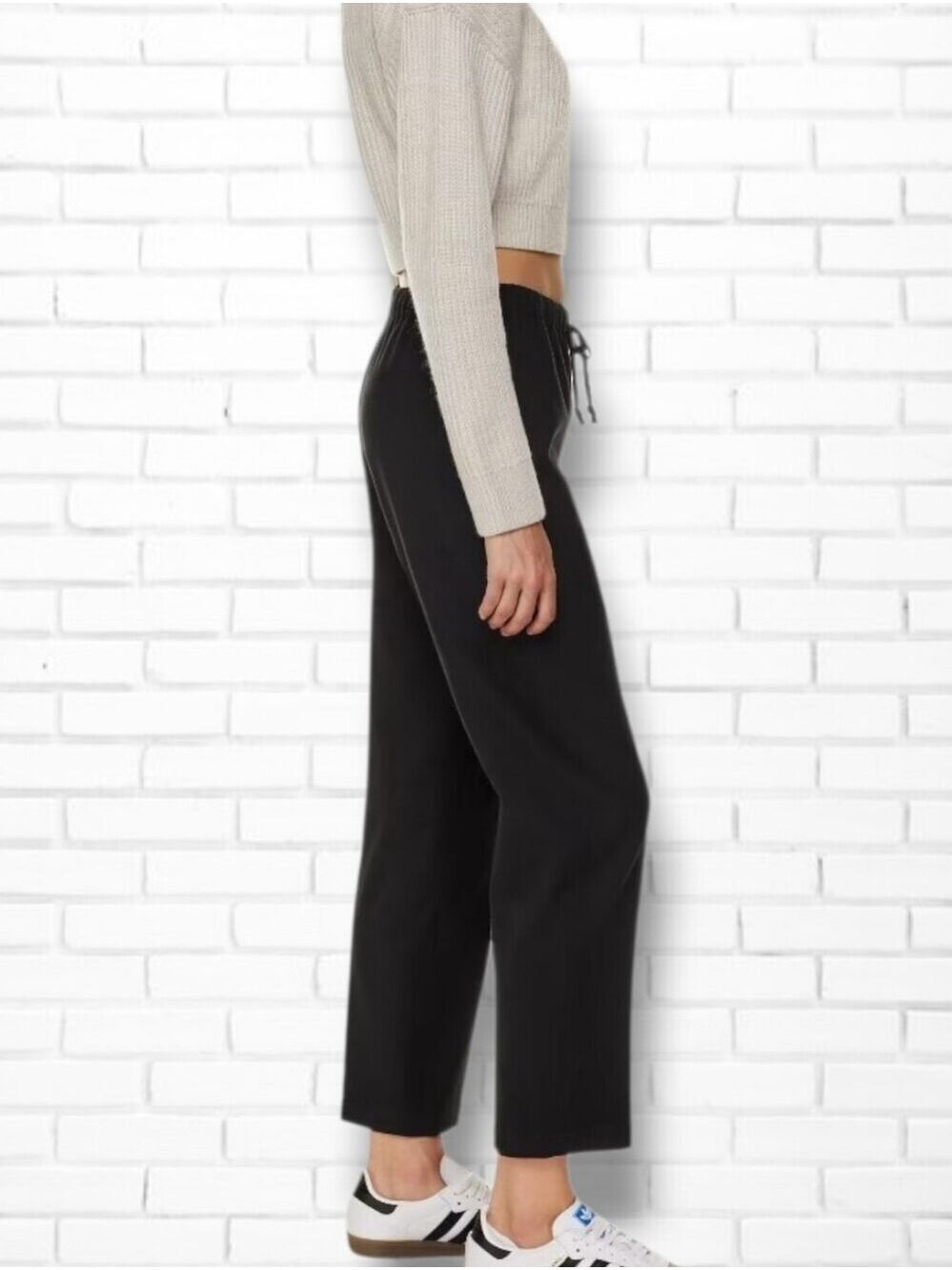 Aritzia The Group By Babaton "Jimmy" Black Mid Rise Twill Pants Size S - Picture 7 of 13